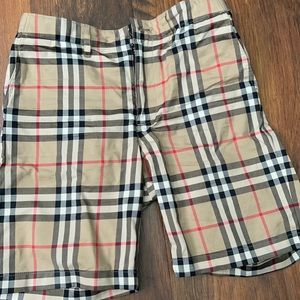 Authentic Burberry plaid shorts size 6 worn once